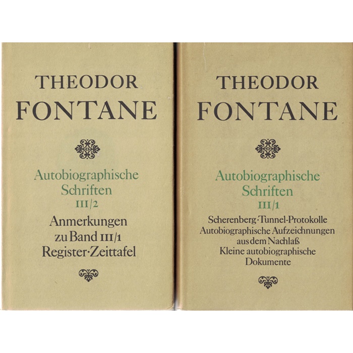 Theodor Fontane - Autobiographische Schriften 4 Bände