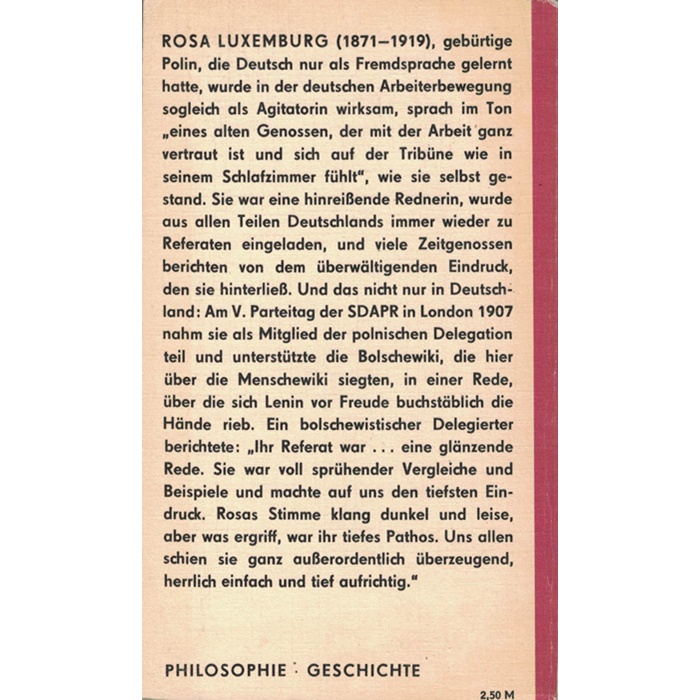 Rosa Luxemburg, Reden