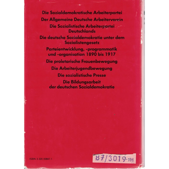 Dieter Fricke, Handbuch zur Geschichte der deutschen Arbeiterbewegung 1869 - 1917 - 2 Bände