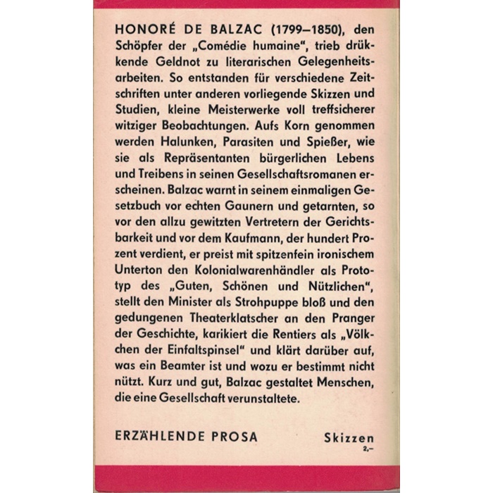 Honoré de Balzac, Gesetzbuch für anständige Menschen