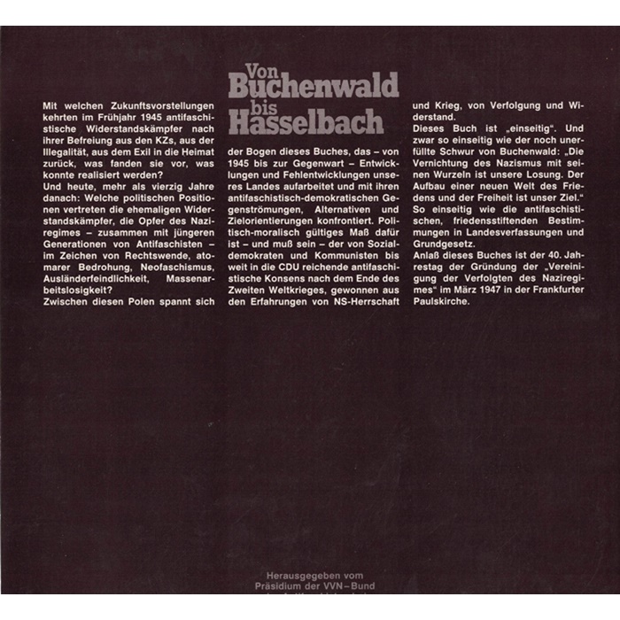 Von Buchenwald bis Hasselbach - Organisierter Antifaschismus 1945 bis heute