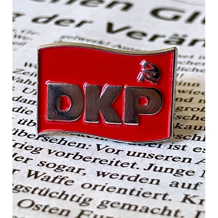 Anstecker "Rote Fahne / DKP" [silber]