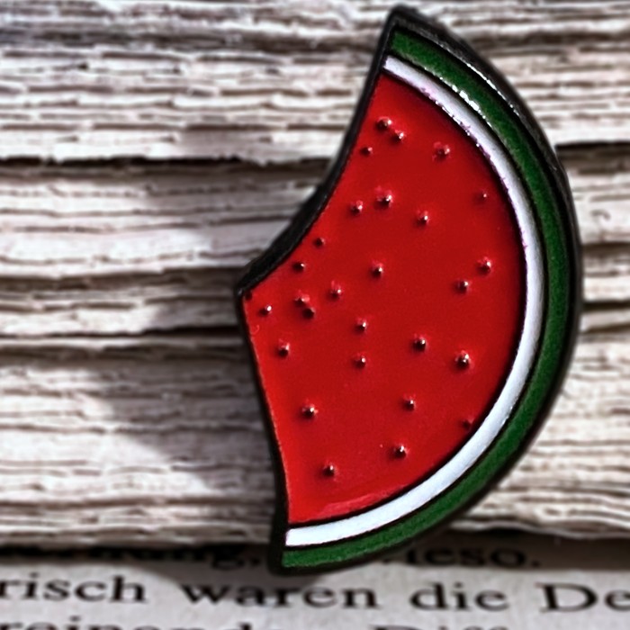 Pin „Wassermelone / Palästina“ [Rot / Weiss / Grün / Schwarz]