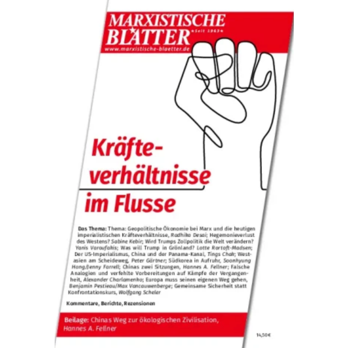 Marxistische Blätter "3/2025 - "Kräfteverhältnisse im Flusse"